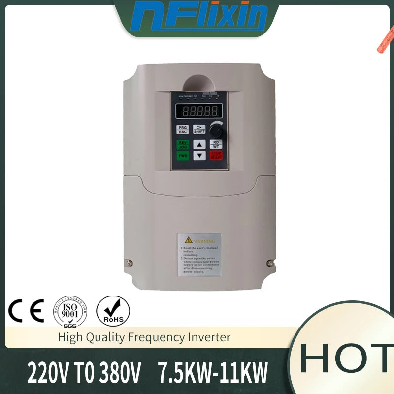 Boost Inverter 11KW Frequency Converter 1P 220V to 3P Output CNC Spindle motor speed Control VFD Converter by 54 Energy - Renewable Energy Store
