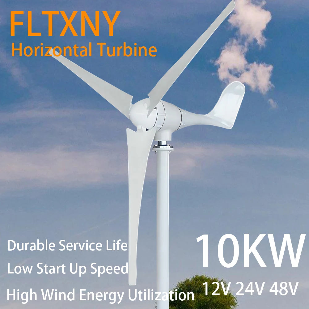 China Factory 10KW 12V 24V 48V Wind Turbine With 3/5 Blades Small Wind Turbine for Home Use by 54 Energy - Renewable Energy Store