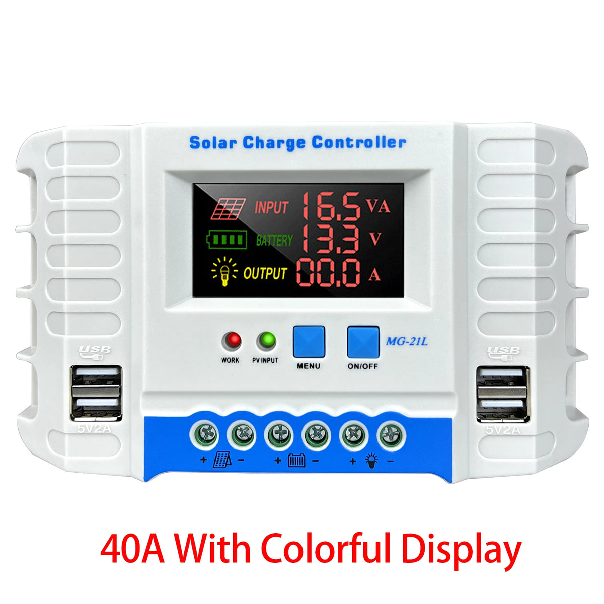 Colorful Display 12V 24V 10A 20A 30A 40A Solar Charge Controller by 54 Energy - Renewable Energy Store