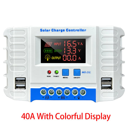 Colorful Display 12V 24V 10A 20A 30A 40A Solar Charge Controller by 54 Energy - Renewable Energy Store