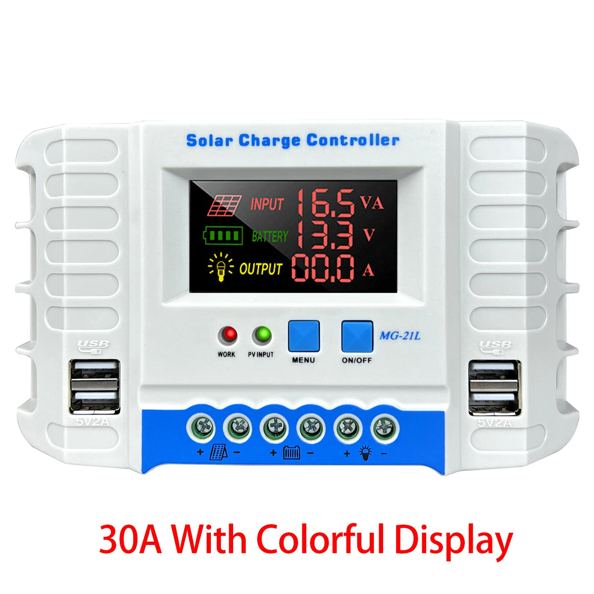 Colorful Display 12V 24V 10A 20A 30A 40A Solar Charge Controller by 54 Energy - Renewable Energy Store