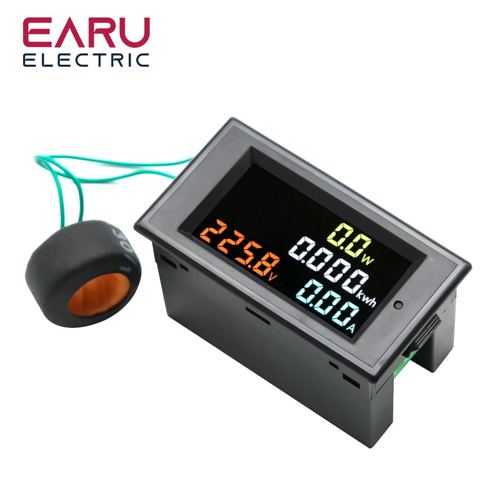 D69-2049 Digital Multimeter 100A AC 40-300V Electric Power Energy Voltmeter Ammeter Analyser Watt Volt kWh 220V LCD by 54 Energy - Renewable Energy Store