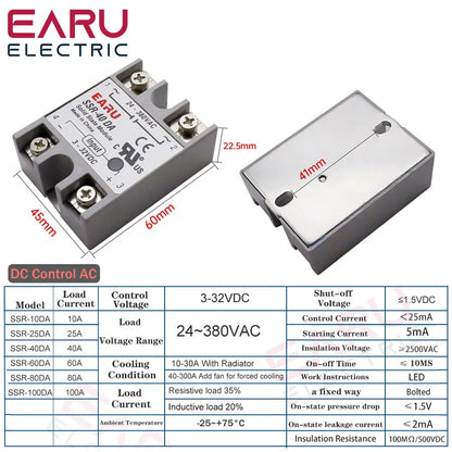 Digital PID Temperature Controller Thermostat REX-C100 + Max 40A SSR SSR-40DA Relay + K Thermocouple M6 1M Probe with Heat Sink by 54 Energy - Renewable Energy Store