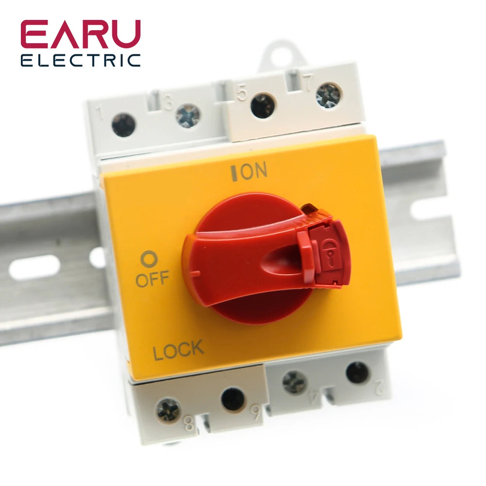 Din Rail 4P PV DC 1000V 32A Solar Rotating Handle Isolator Rotary Switch Disconnector For Solar by 54 Energy - Renewable Energy Store