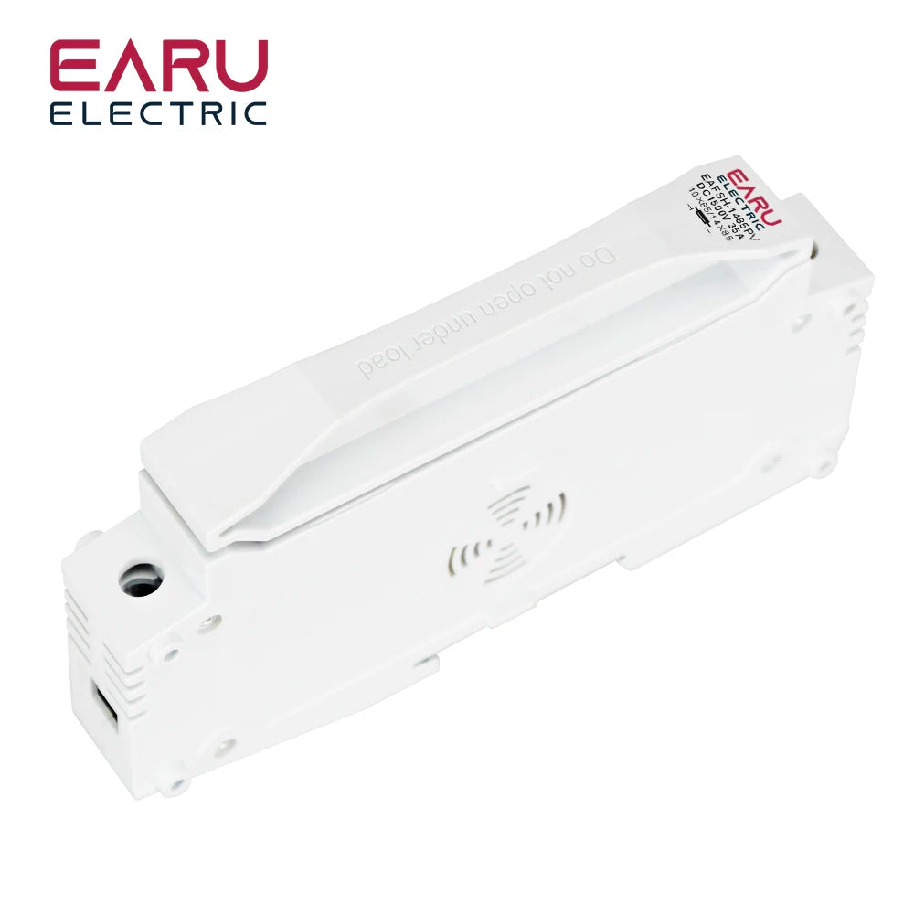 Fusibles solaires sur rail DIN CC 1000V 1500V PV Photovoltaïque 20A 25A 30A Embase porte-fusible pour système solaire Protection contre les courts-circuits gPV