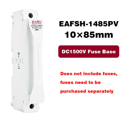 Fusibles solaires sur rail DIN CC 1000V 1500V PV Photovoltaïque 20A 25A 30A Embase porte-fusible pour système solaire Protection contre les courts-circuits gPV