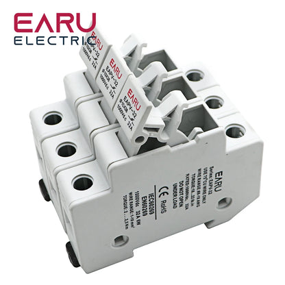 Din Rail Solar PV DC Fuse Holders with Indicator Light suitable for 10*38mm DC PV Fuse Link for Solar Photovoltaic System Pro by 54 Energy - Renewable Energy Store