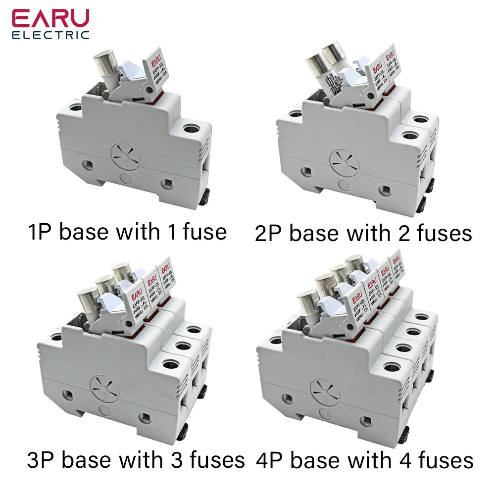 Din Rail Solar PV DC Fuse Holders with Indicator Light suitable for 10*38mm DC PV Fuse Link for Solar Photovoltaic System Pro by 54 Energy - Renewable Energy Store