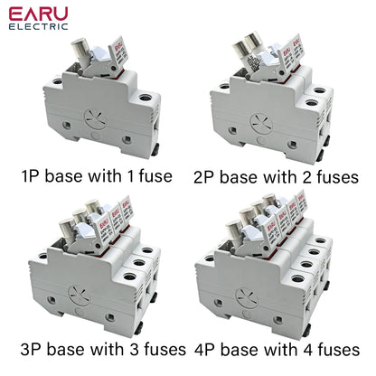 Din Rail Solar PV DC Fuse Holders with Indicator Light suitable for 10*38mm DC PV Fuse Link for Solar Photovoltaic System Pro by 54 Energy - Renewable Energy Store