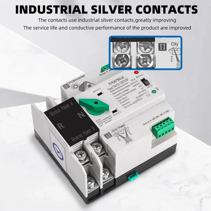 Dual Power Automatic Transfer Selector Switches Uninterrupted 63/ 100/ 125A photovoltaics solar by 54 Energy - Renewable Energy Store