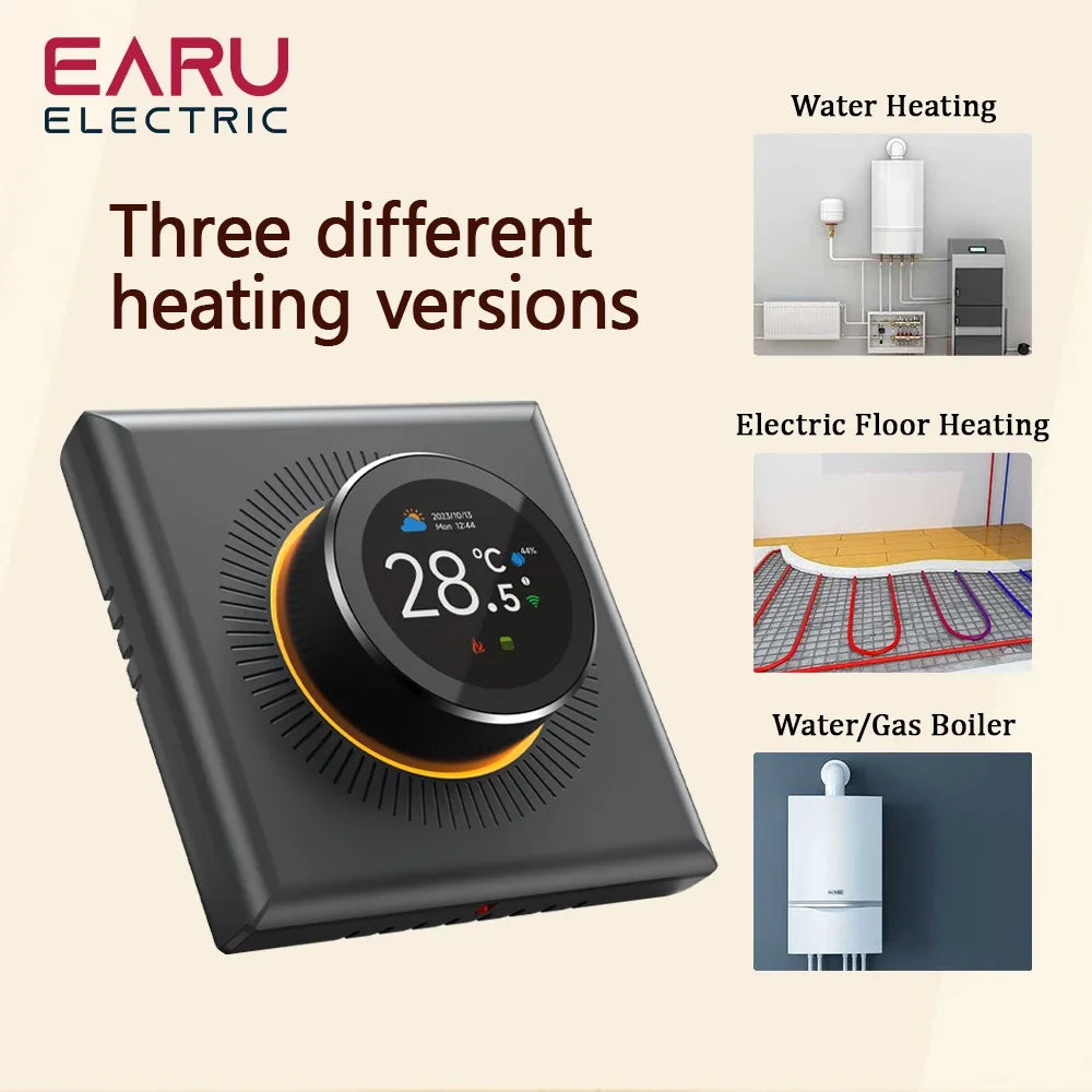 EARU Tuya Wifi Smart Knob Temperature Controller Digital Display Electric Floor Heating Water Gas Boiler for Alexa Google Home by 54 Energy - Renewable Energy Store