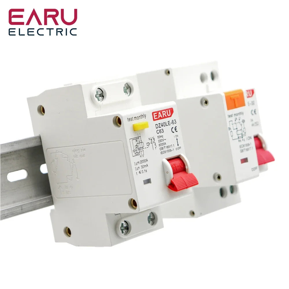 EPNL DPNL 230V 1P+N Residual Current Circuit Breaker with Over and Short Current Leakage Protection RCBO MCB by 54 Energy - Renewable Energy Store