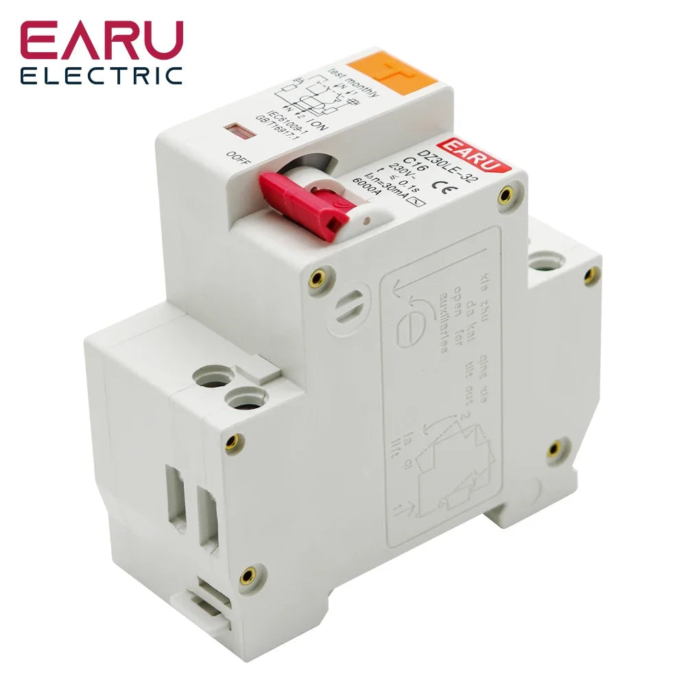 EPNL DPNL 230V 1P+N Residual Current Circuit Breaker with Over and Short Current Leakage Protection RCBO MCB by 54 Energy - Renewable Energy Store