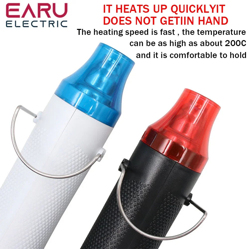 EU US 110V 220V DIY Using Heat Gun Electric Power Tool Hot Air 300W Temperature Gun With Supporting Seat Shrink Plastic DIY Tool