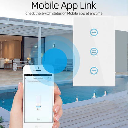 EU US WiFi Smart Glass Panel Wall Touch Switch Dimmer Switch by Smart Life Tuya APP Remote Control for Amazon Alexa Google Home by 54 Energy - Renewable Energy Store
