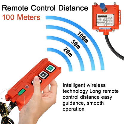 Télécommande industrielle sans fil F21-2S, commande à distance pour palan électrique, moteur d'enroulement, commutateurs de sablage, UHF 433mhz, 3 boutons