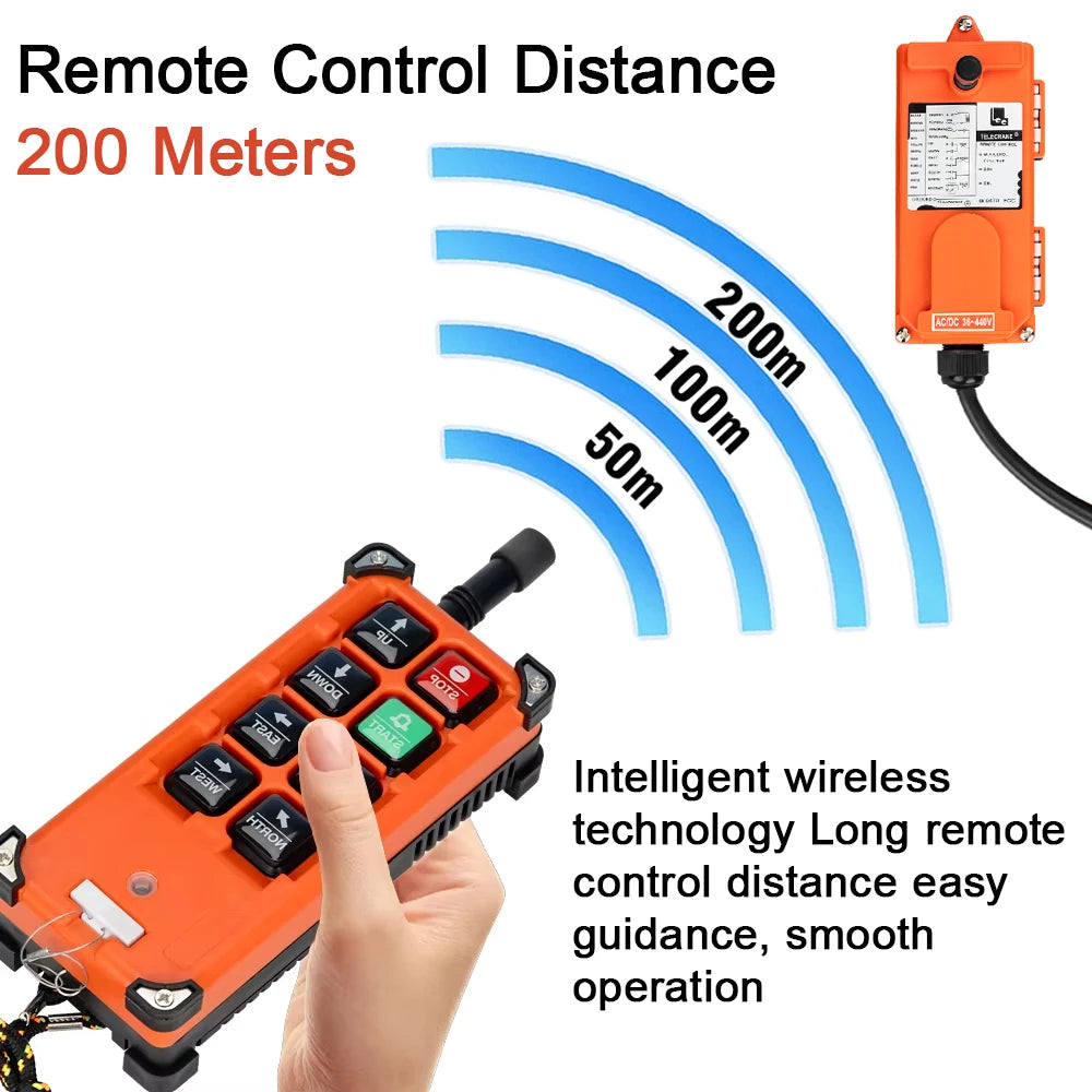 F21-E1B Top Quality Industrial Remote Controller Switches AC220V 380V 110V DC 12V 24V 36V Hoist Crane Control Lift Crane Lift