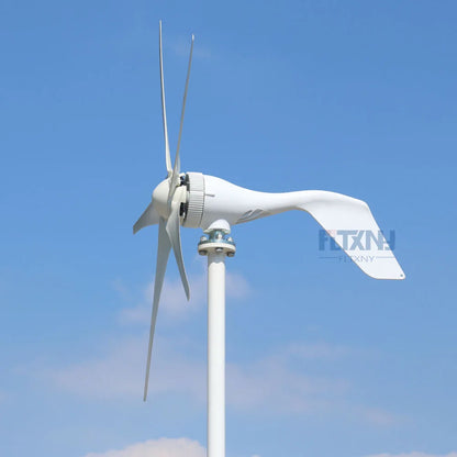 FLTXNY 200W 12V 24V Portable Wind Turbine Household 6 Blades Small Wind Generators For Home Roof Low Wind Speed by 54 Energy - Renewable Energy Store