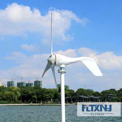 FLTXNY 200W 12V 24V Portable Wind Turbine Household 6 Blades Small Wind Generators For Home Roof Low Wind Speed by 54 Energy - Renewable Energy Store