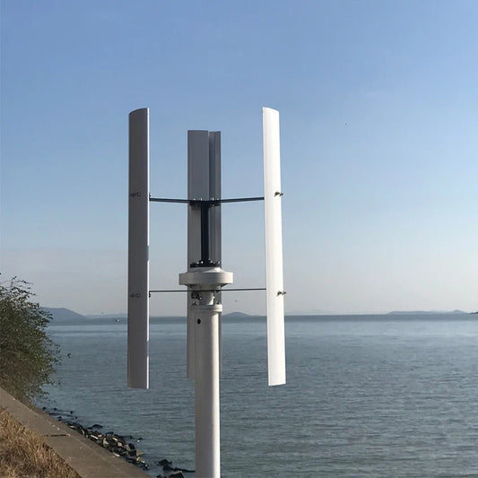 FLTXNY Roof Mounted Windmill 600W 1000W 48V Vertical Axis Wind Turbine Generator With Optional Controller by 54 Energy - Renewable Energy Store
