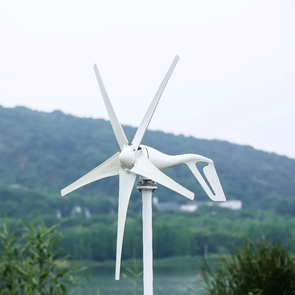 Factory Selling Horizontal Start 1.3m/s New 5000W12V 24V 48V Wind Turbine With 5 Blades And MPPT Controller For Home Use by 54 Energy - Renewable Energy Store