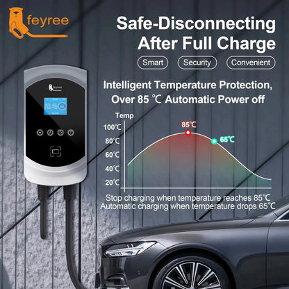 feyree EV Charger GB/T Socket 22KW 11KW 3Phase Fast Charging EVSE Wallbox 32A 7KW 1Phase Smart WIFI APP Control for Electric Car by 54 Energy - Renewable Energy Store