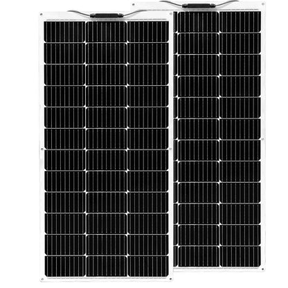 Flexible Solar Panel 100w 12v High Efficiency Monocrystalline Pv Module Power 200w For Rvs Boat,caravan, Roofs, Uneven Surfaces