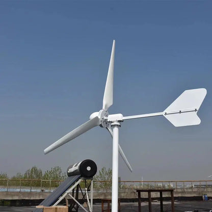 High Efficient 3KW New Energy Windmill Low Rpm Hybrid Horizontal Wind Turbine Generator 96v 120v 220v For Home Use