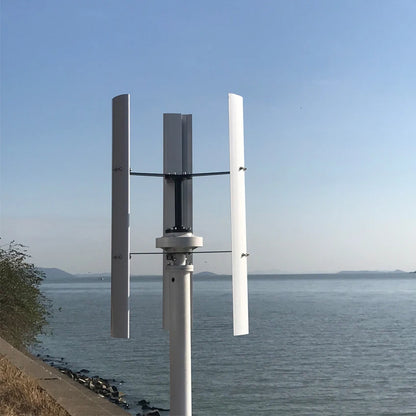 FLTXNY Vertical Axis Wind Turbine Generator 1000W 2000W MAGLEV 12V/24V/48V With MPPT Optional Controller No Noise Free Energy