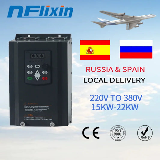 Frequency Inverter 220V to 380V 15KW-22kw 45A variable frequency drive inverter for 3Phase 380V 15KW motor speed controller vfd