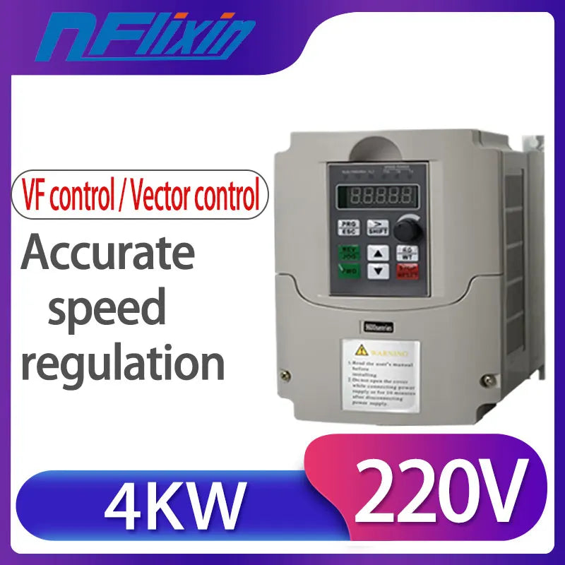 CNC 1.5KW-7.5KW 4000w 220V 5HP Variable Frequency Drive Inverter VFD for Spindle Motor Speed Control