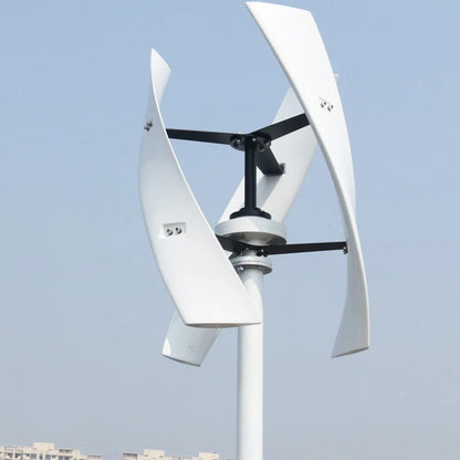 Real Watt 1.5KW 3 Blades Free Energy Vertical Axis Wind Turbine Generator 24V 48V Homeuse Windmill Low RPM