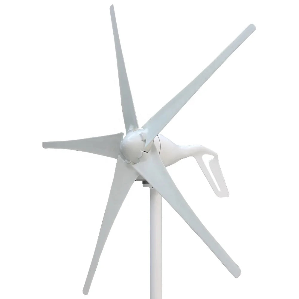 Factory Selling Horizontal Start 1.3m/s New 600W 12V 24V Wind Turbine with 5 Blades And PWM Controller For Home Use