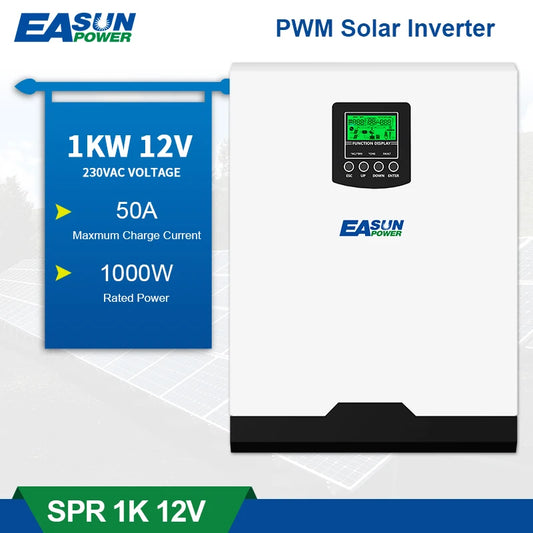 Wind turbine  Off Grid Solar Inverter 1KW Pure Sine Wave 12v 220v 1000W  Built-in PWM 50A Solar Charge Controller For Home Use - 54 Energy - Renewable Energy Store