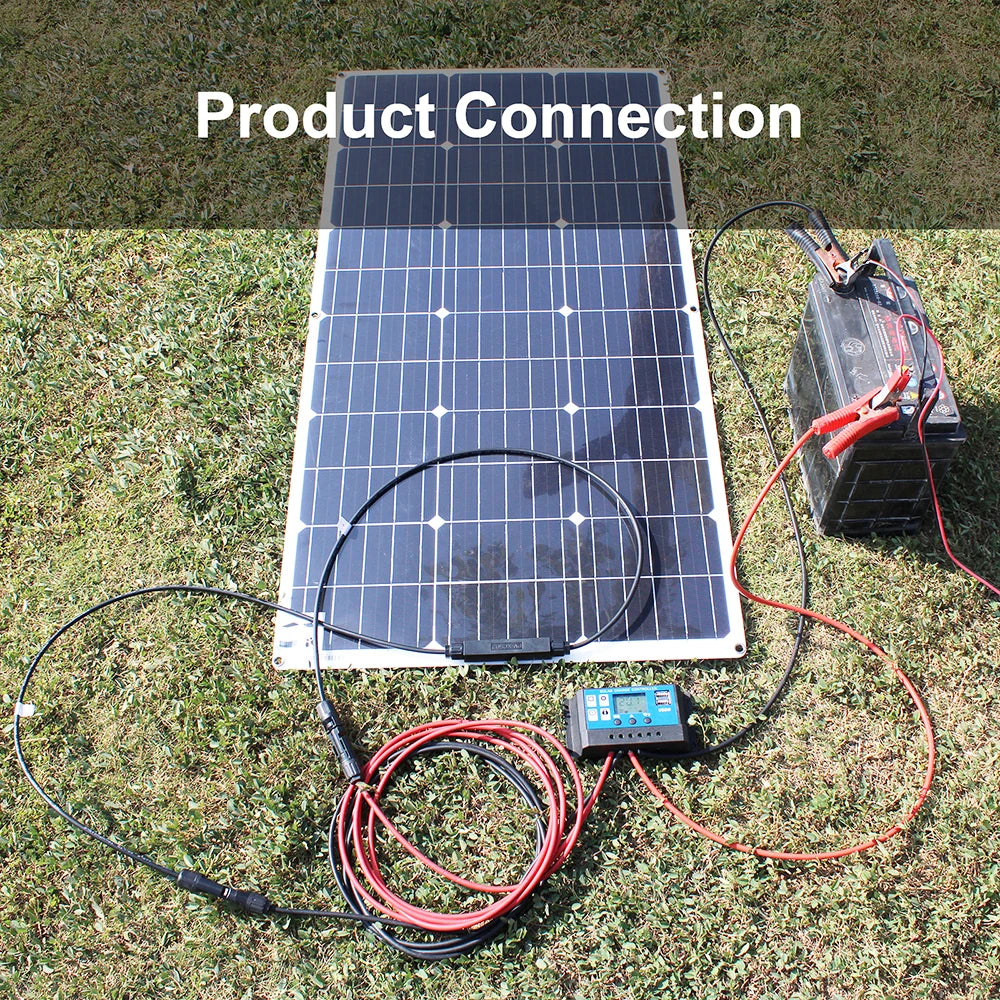 Solar Panel kit 100w 100 Watt 200W 300w 400w Complete Photovoltaic Panels cell 12V 24v Battery Home Car Boat Yacht - 54 Energy - Renewable Energy Store