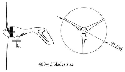 Wind Turbine Generator 800W Fit Windmill With Wind Controller 12/24V - 54 Energy - Renewable Energy Store