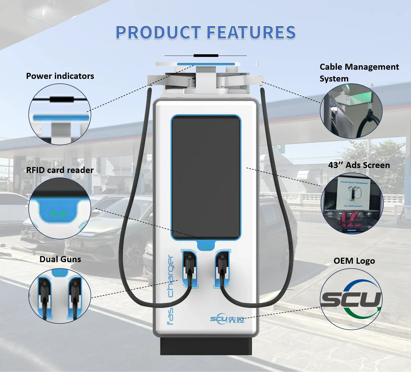 SCU DC Fast EV Charger CCS2 Charger CE Certified
