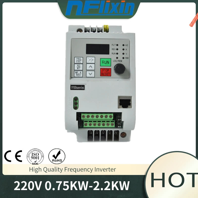 Inverter VFD Output-Frequency-Converter Single-Phase Speed 1500W Adjustable 0.75kw-2.2kw 220v