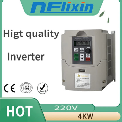 4kw 220VAC Variable Frequency Drive VFD Speed Controller For AC Motor, VFD Inverter Frequency Drive CNC Drive Converter