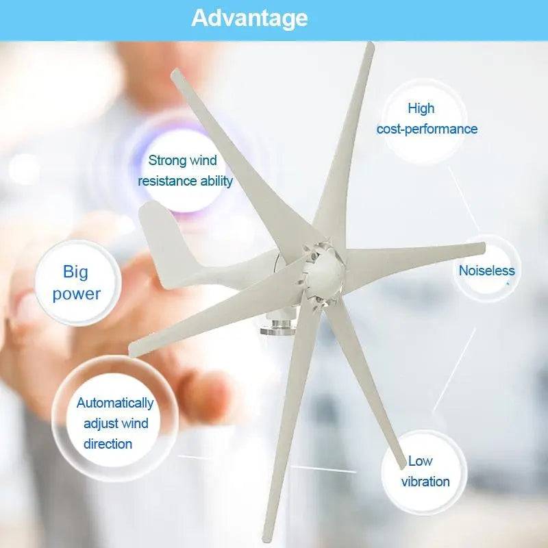 Wind Turbine Generator 6000W Windmill 12/24/48V 6 Blade - 54 Energy - Renewable Energy Store