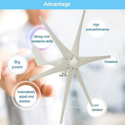 Wind Turbine Generator 6000W Windmill 12/24/48V 6 Blade - 54 Energy - Renewable Energy Store