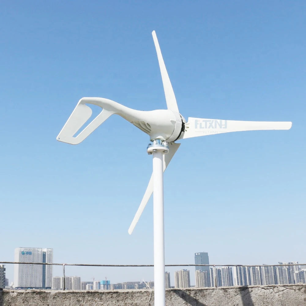 Factory Outlet 5000W New Energy Horizontal Wind Turbine Generator 12v 24v 3/5 Blades Windmill Free MPPT Controller