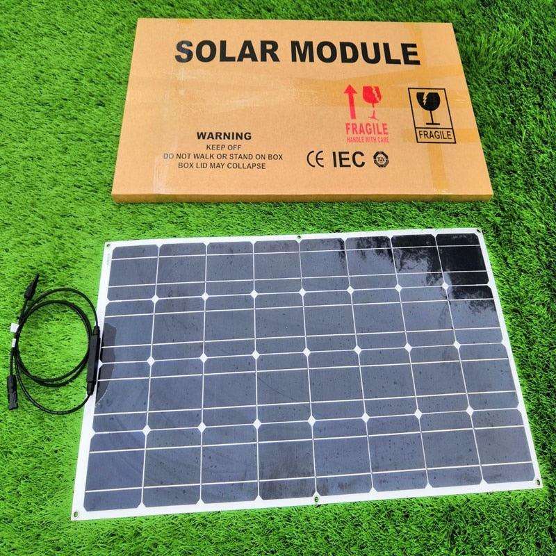 Solar Panel 200w 100w ETFE PET 100W Flexible Solar Panel For 12V Battery Charger Monocrystalline Cell - 54 Energy - Renewable Energy Store