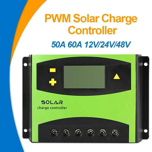Solar Charge Regulators 50A 60A PWM Solar PV Charger Controller  12V 24V  Dual USB  Battery Automatic Identification LCD Display - 54 Energy - Renewable Energy Store