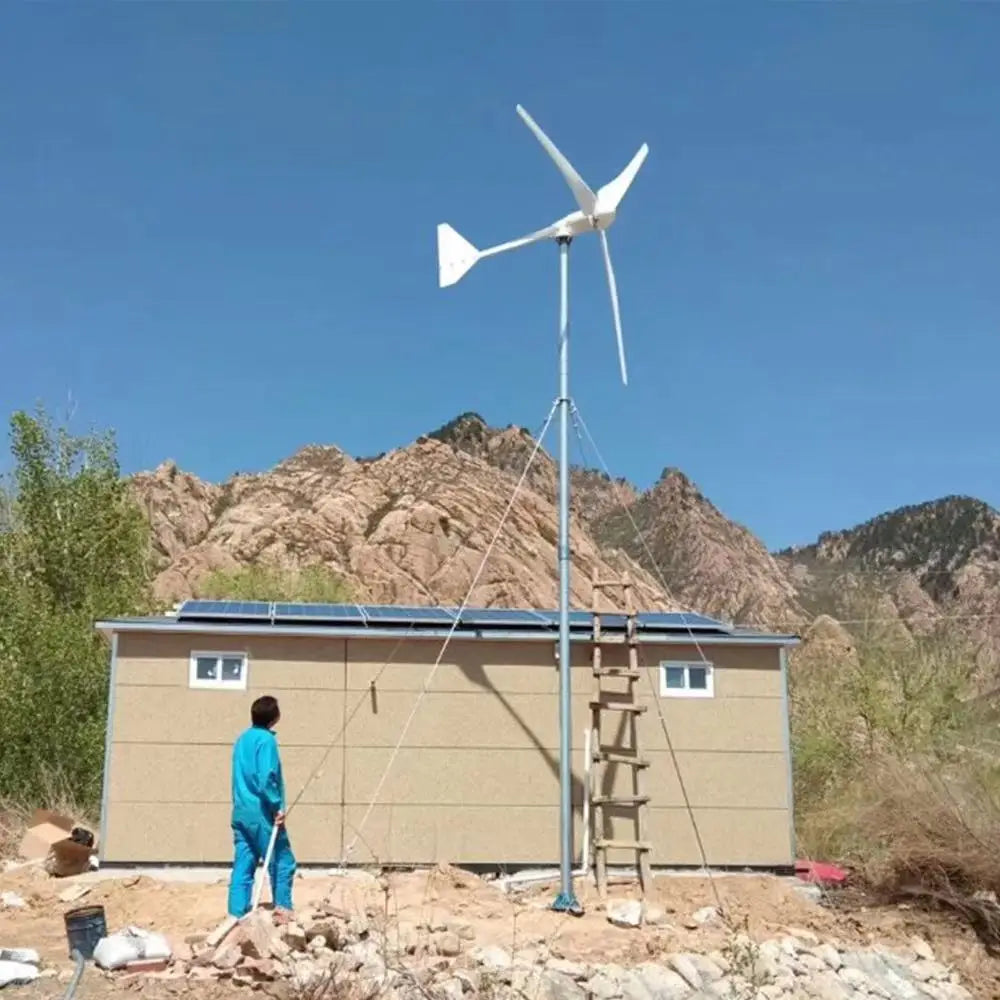 Low Wind Speed Up 1000W 24V 48V Wind Turbine Generator With MPPT Charge Controller And Off Grid SystemFor Marine and Land