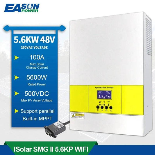 Solar Inverter  5.6KW PV input 500Vdc   Charger 5500W Power MPPT 100A Pure Sine Wave Inverter With WiFI 220VAC 48VDC - 54 Energy - Renewable Energy Store