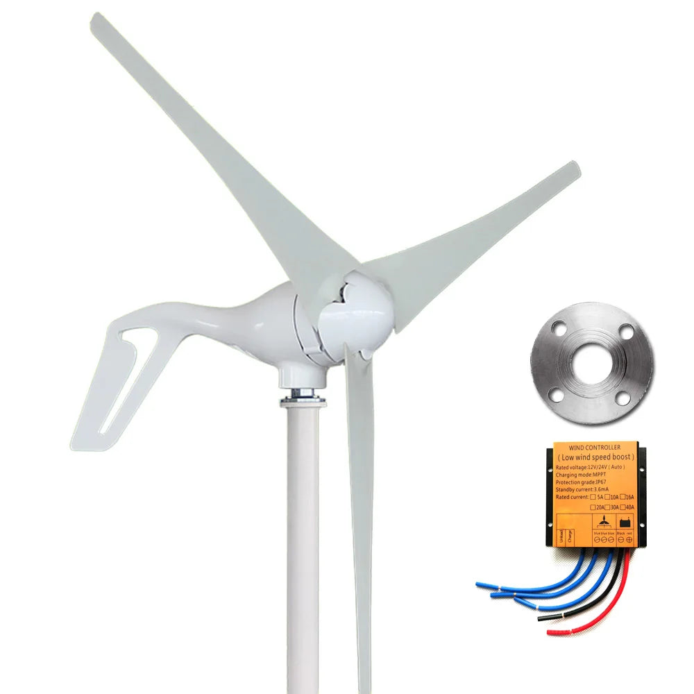 Wind Turbine 3/5 Blades Optional 400W/800W Generator Permanent Magnet 12V/24V Wind GeneratorHome Lighting, Boats - 54 Energy - Renewable Energy Store