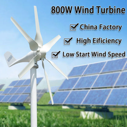 Small Wind Turbine Generator Fit for Home Lights Windmill 800W With Controller Gift All Sets With 5 Years Warranty