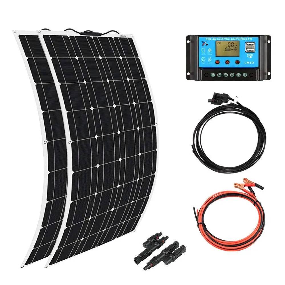 Solar Panel kit flexible Module 120/240/360/480/600/720 W photovoltaic 12V 18V 24V  Motorhome  Charger - 54 Energy - Renewable Energy Store