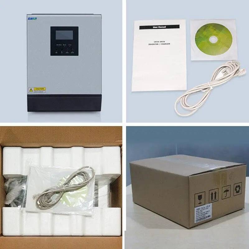 Solar Inverter 3KVA Pure Sine Wave Hybrid Inverter 24V 220V Built-in 25A MPPT PV Charge Controller and AC Charger for Home Use - 54 Energy - Renewable Energy Store